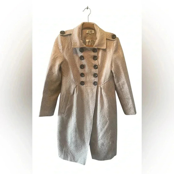 - Max Mara jacquard empire waist doubled breasted coat - Picture 12 of 14
